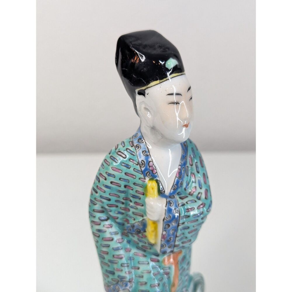 Antique Early 20th c. Chinese Famille Rose Porcelain Figurine Waves Immortallity - Picture 7 of 12